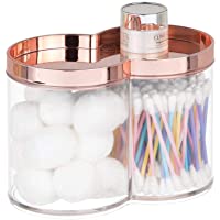 mDesign caja organizadora de plástico – Caja de almacenaje- ideal como dispensador de discos de algodón o bastoncillos…